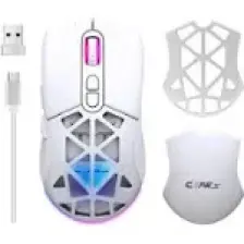 Claw's Nexus Air V1 Kablosuz 10000 Dpi Pixart PMW3325 Sensör Makro Yazılımlı & Değiştirilebilir Kapaklı RGB Kablosuz Gaming Mouse - Beyaz (2.4 GHz Kablosuz + BT5.1 + Type-C ile Kullanım Desteği)