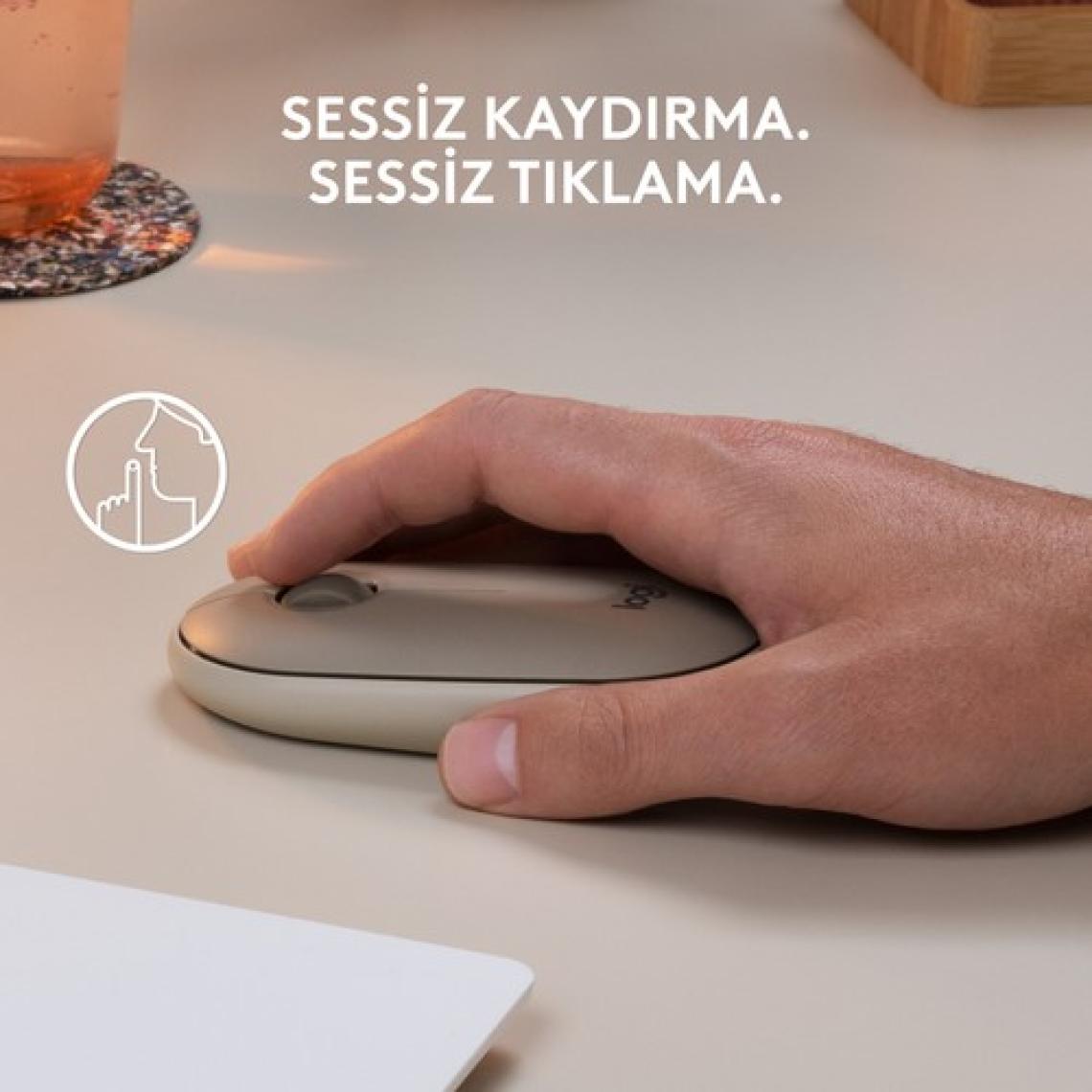 Logitech Pebble M350 910-006751 Bluetooth Optik Mouse Bej