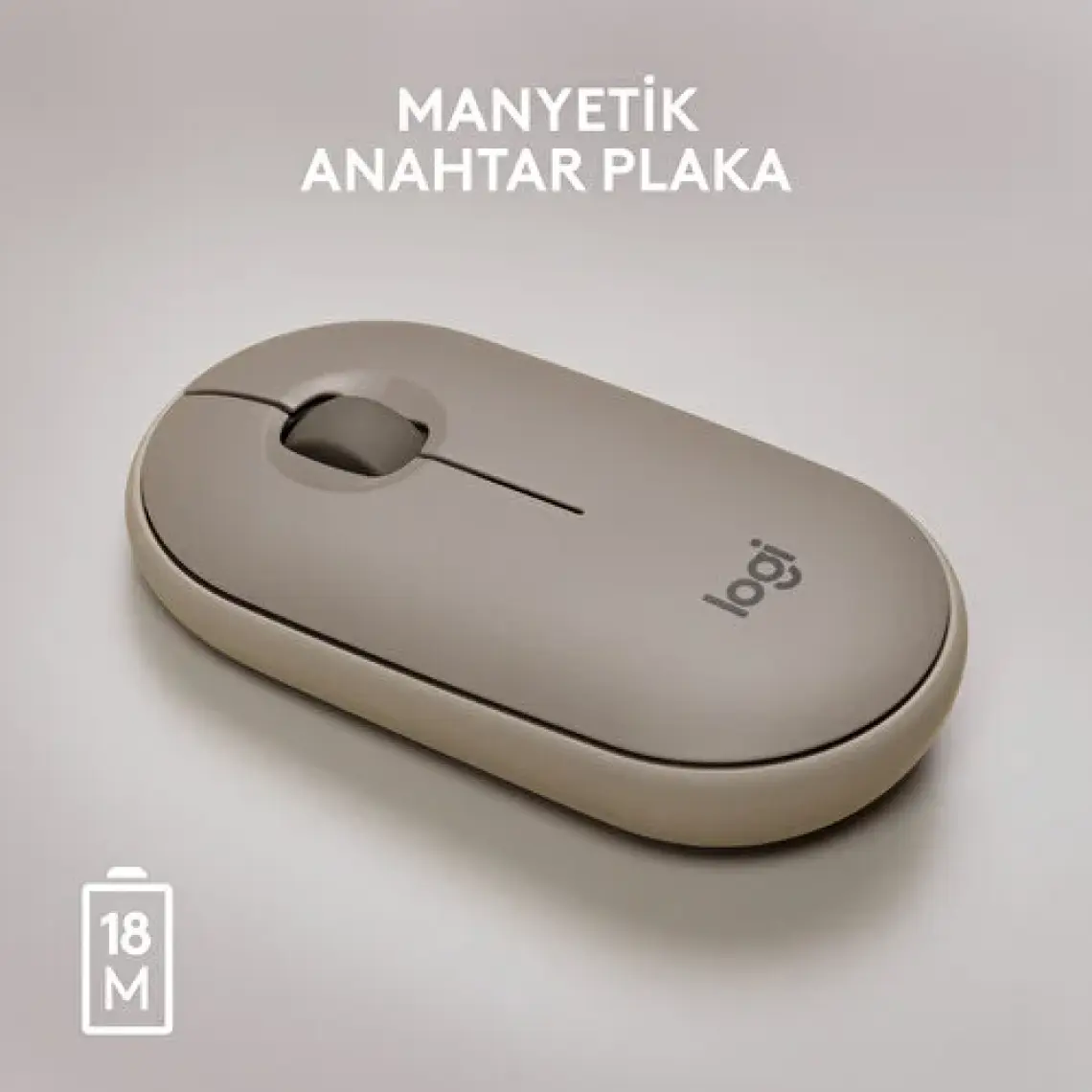 Logitech Pebble M350 910-006751 Bluetooth Optik Mouse Bej