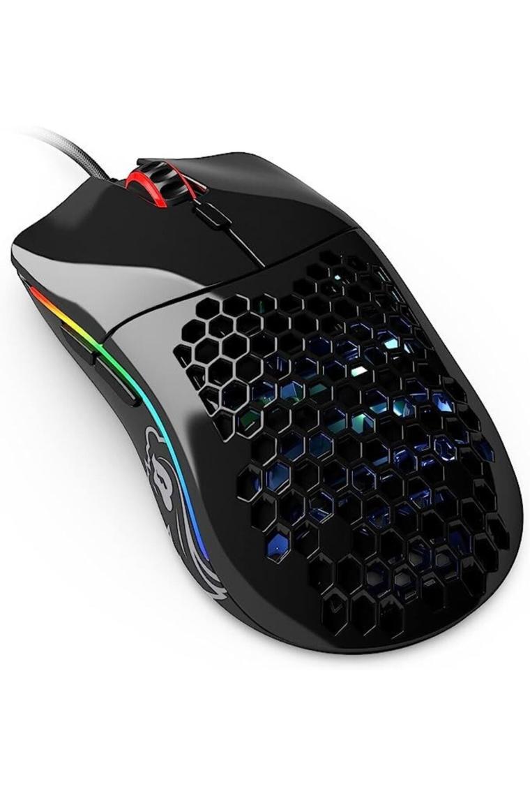 Glorious Model O Parlak Siyah Optik Kablolu Oyuncu Mouse