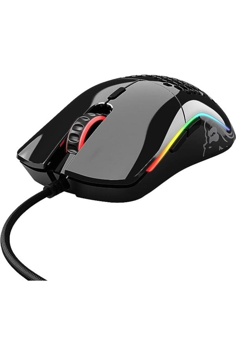 Glorious Model O Parlak Siyah Optik Kablolu Oyuncu Mouse
