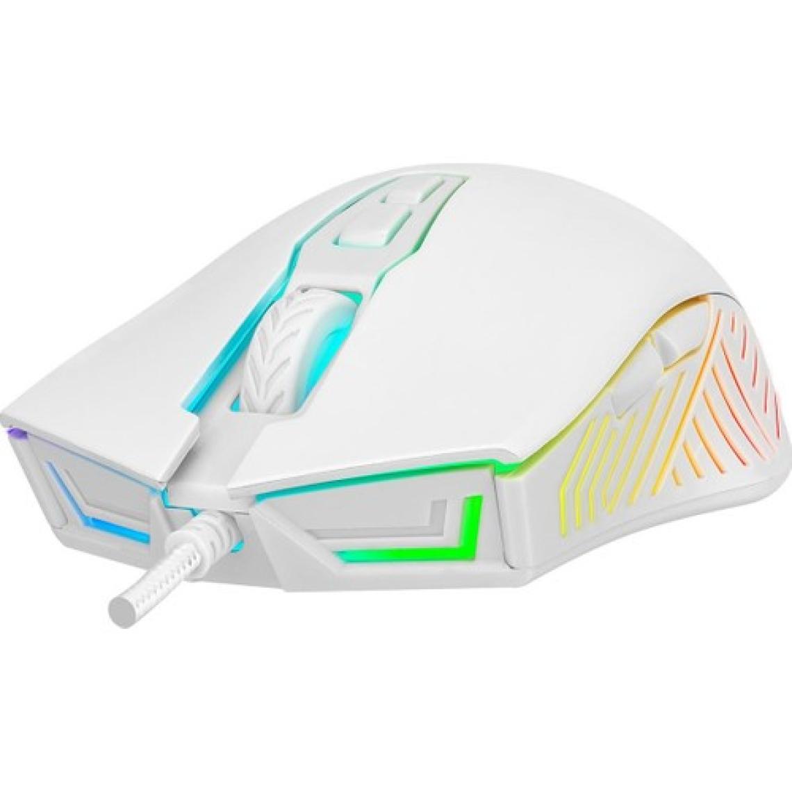 Rampage Spear SMX-G68 Beyaz RGB Makrolu Ergonomik Optik Kablolu Oyuncu Mouse