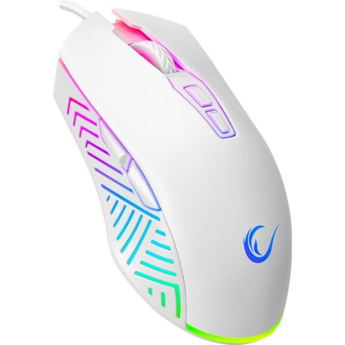 Rampage Spear SMX-G68 Beyaz RGB Makrolu Ergonomik Optik Kablolu Oyuncu Mouse