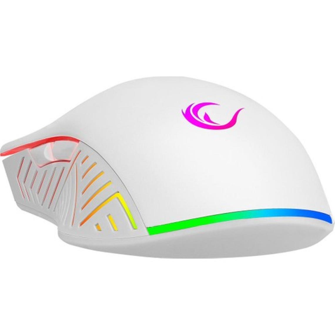 Rampage Spear SMX-G68 Beyaz RGB Makrolu Ergonomik Optik Kablolu Oyuncu Mouse