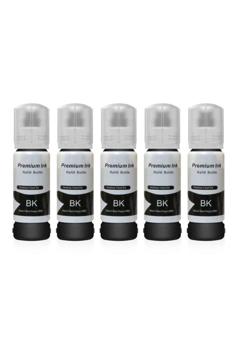 EPSON  EcoTank L3151 için5 Adet Siyah Photoink Mürekkep