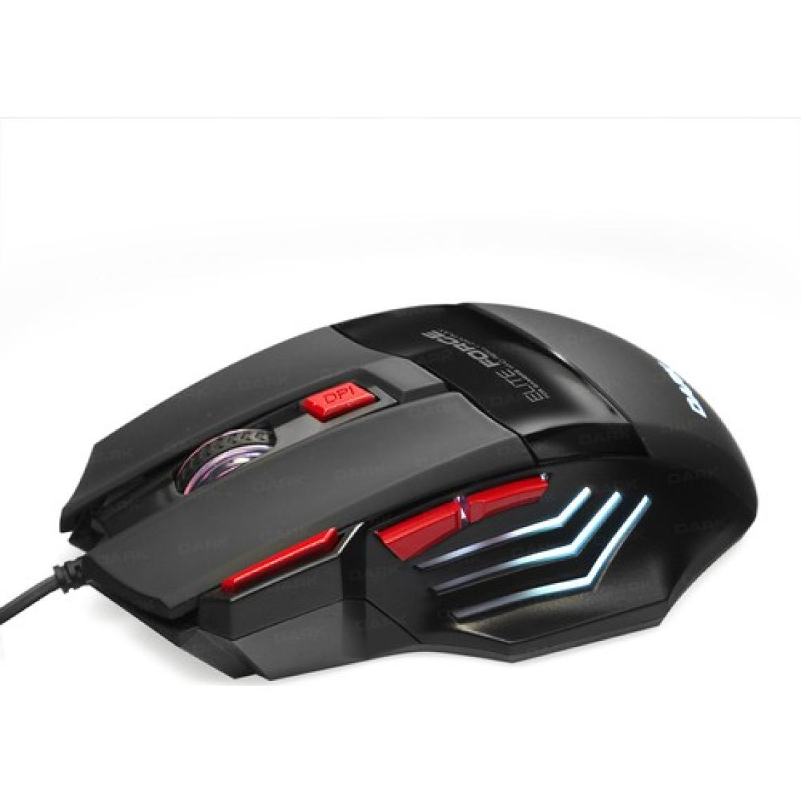Dark Elite Force 3X Ateş Butonlu DPI Ayarlanabilir Aydınlatmalı USB Oyuncu Mouse (DK-AC-GM1000)