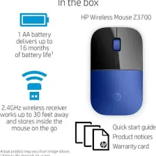 HP Z3700 Kablosuz İnce & Hafif Mouse -  Mavi