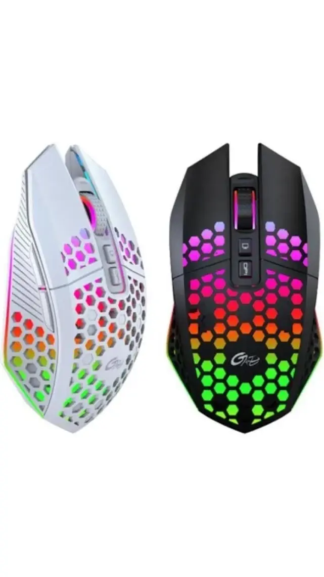 Azemax Kablosuz Oyuncu Mouse Rgb LED 2.4g 8 Buton 1600DPİ Şarj Edilebilir