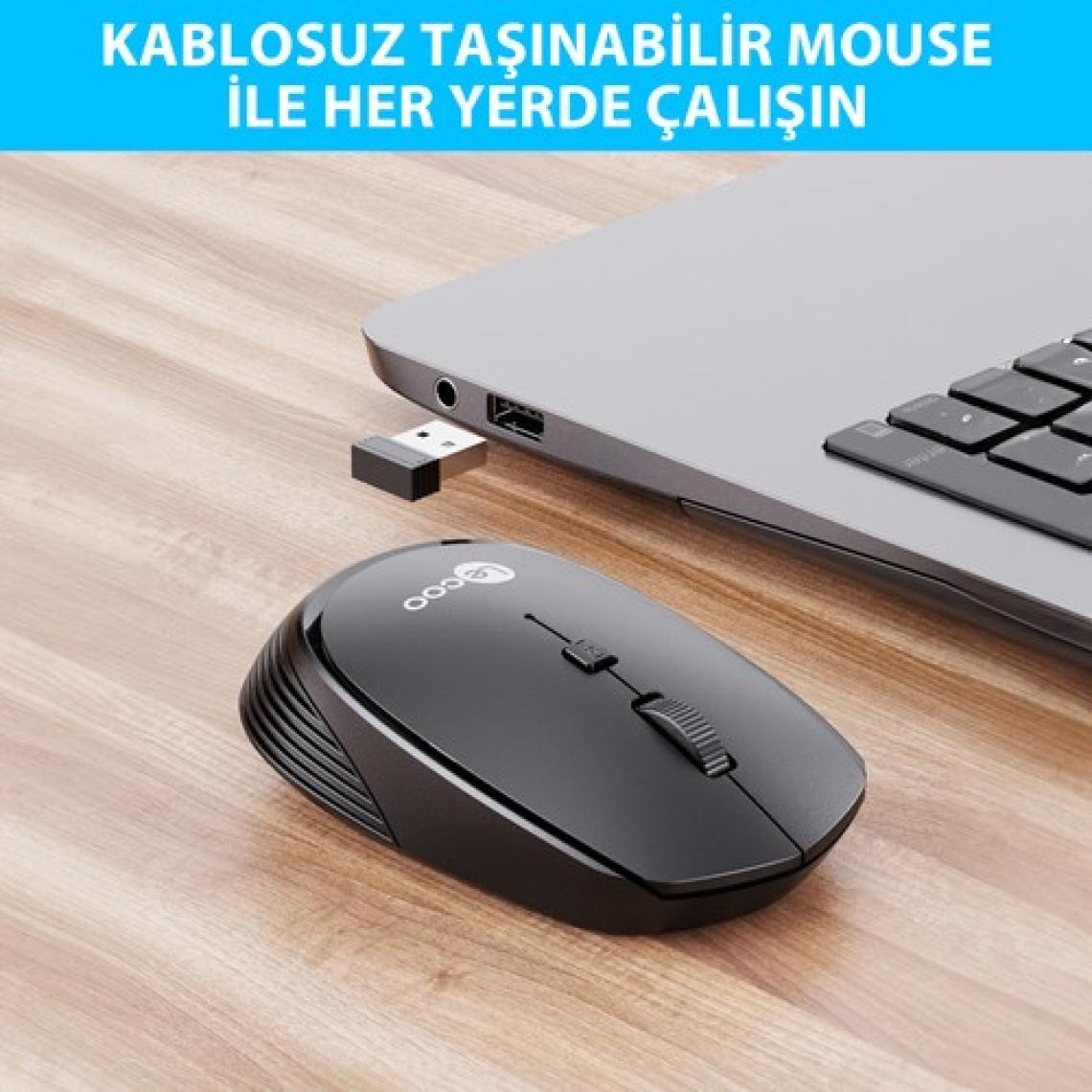 Lecoo WS202 Kablosuz 1200DPI 4 Tuşlu Optik Mouse Beyaz