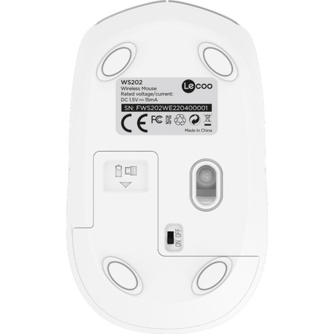 Lecoo WS202 Kablosuz 1200DPI 4 Tuşlu Optik Mouse Beyaz