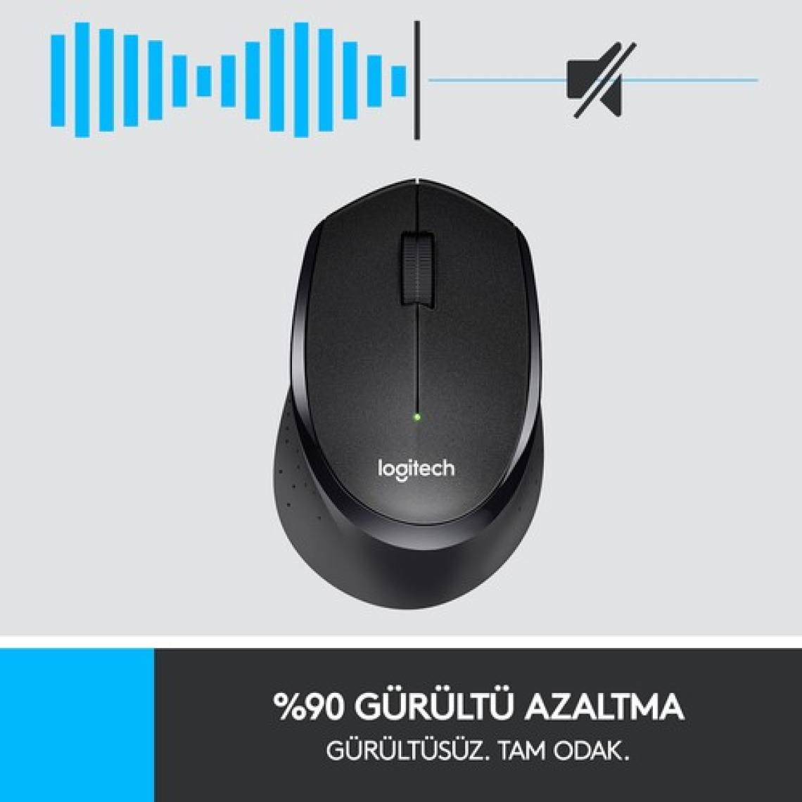 LOGITECH M330 SILENT KABLOSUZ SİYAH 910-004909