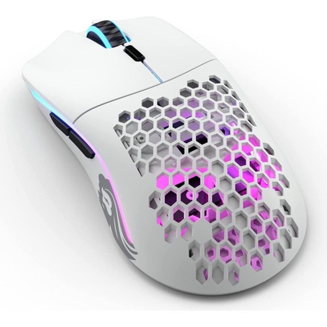 Glorious Model O- Minus GLO-MS-OMW-MW Mat Beyaz RGB Şarjlı Optik Kablosuz Oyuncu Mouse