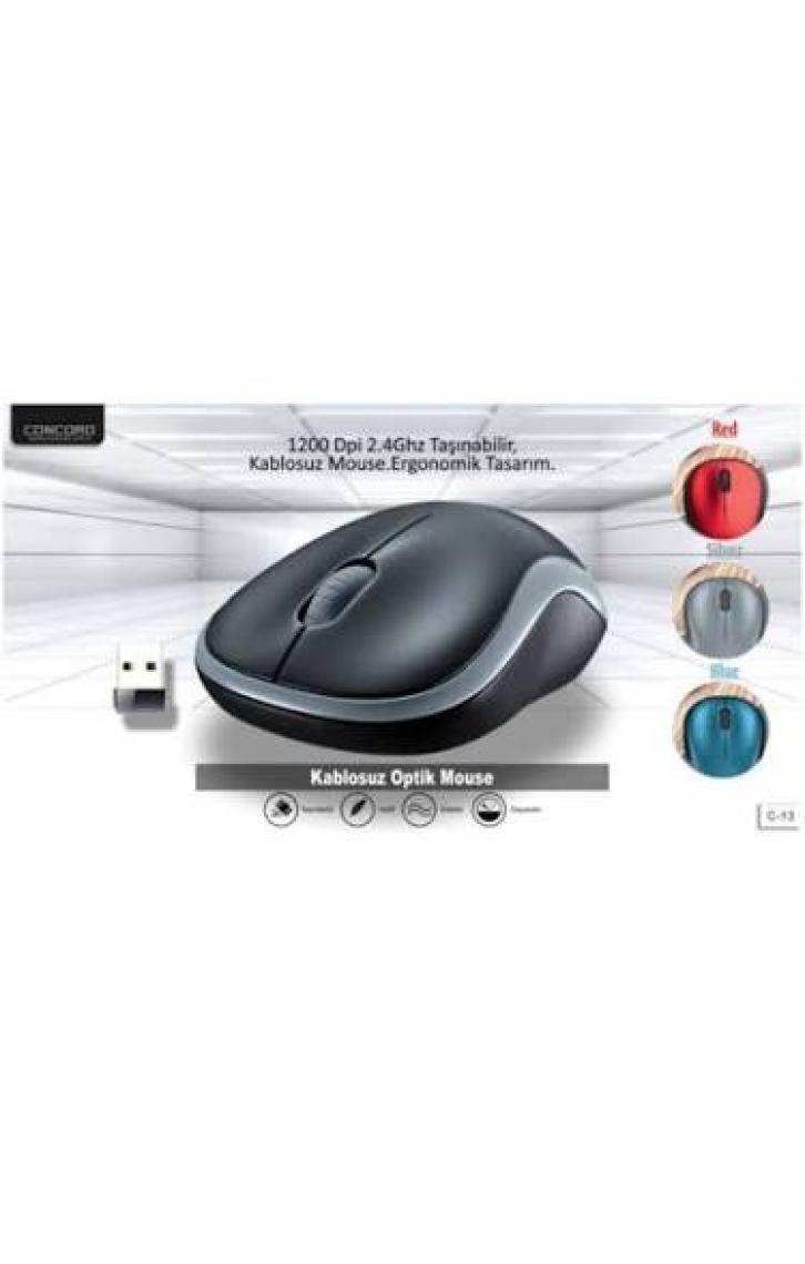 Concord C-13 2.4GHz Nano Receiver 1200Dpi Kablosuz Mouse