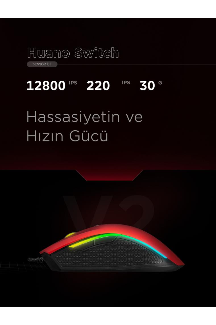 Rampage Smx-r44 V2 Makrolu Kırmızı 12800 Dpı Rgb Ledli 80 Milyon Gaming Pro Oyuncu Mouse