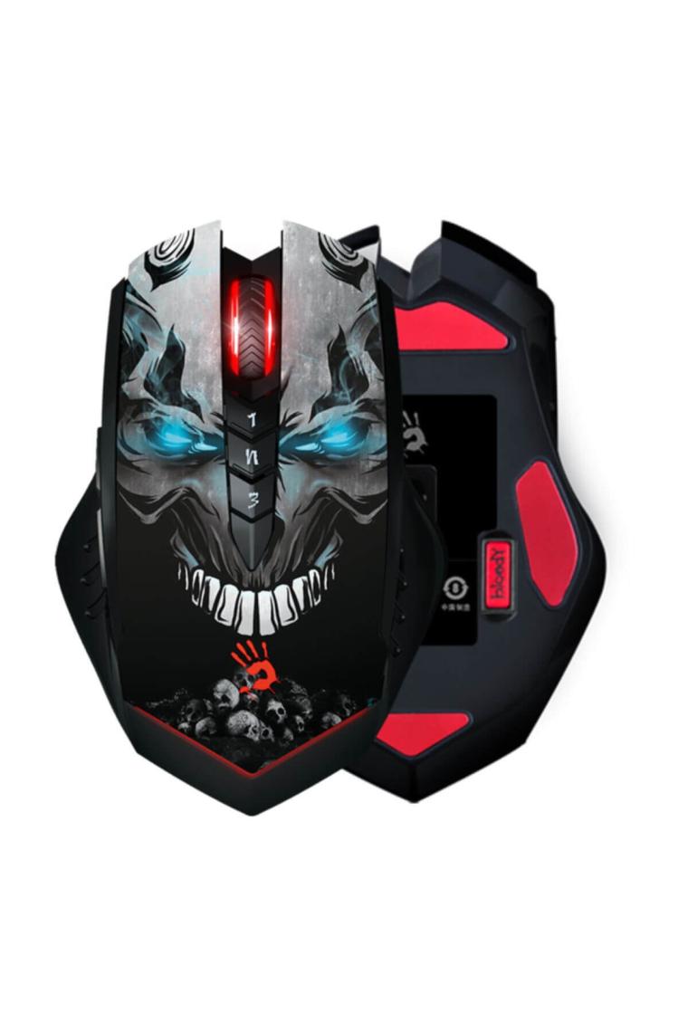 Bloody R80 GHOST LK Optik Multi Core Metal Ayak 4000CPI Şarjlı Kablosuz + Kablolu Oyuncu Mouse