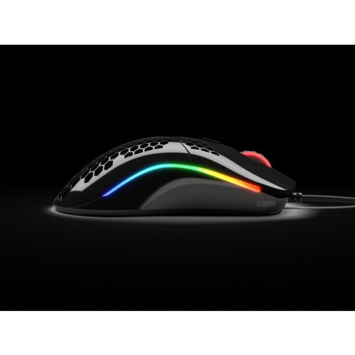 Glorious Model O Minus GOM-GBLACK Parlak Siyah RGB Optik Kablolu Oyuncu Mouse