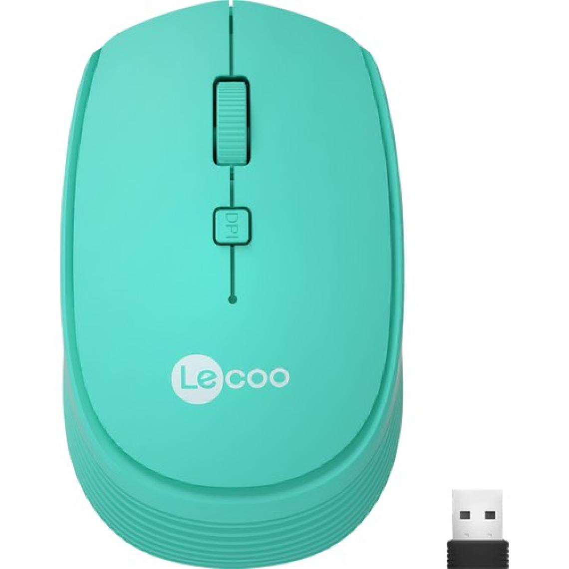Lenovo Lecoo WS202 Optik Kablosuz Turkuaz Mouse