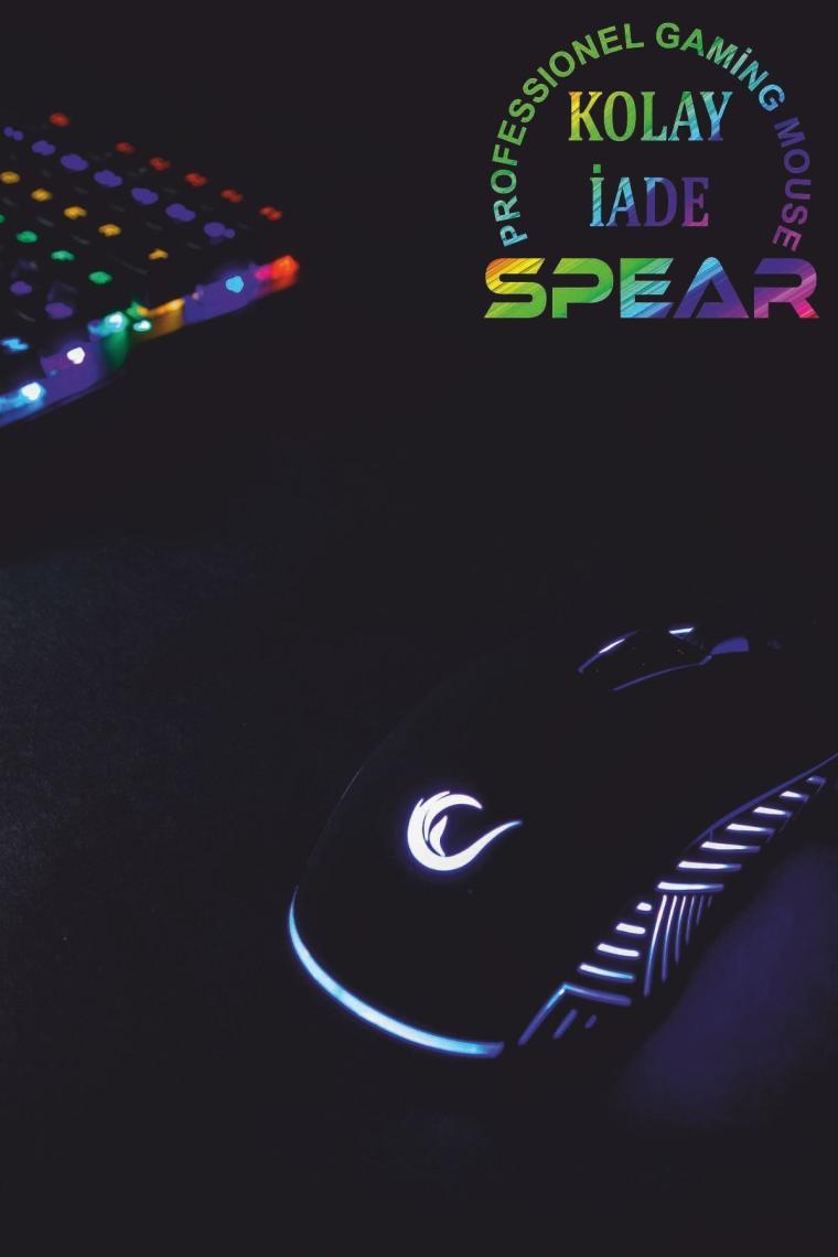 Rampage SMX-G68 Spear Makrolu 7200DPI RGB Ledli Gaming Oyuncu Mouse - Siyah