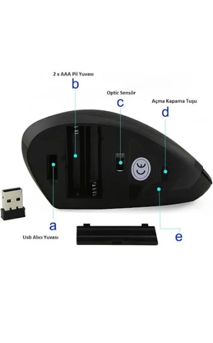 TriLine Kablosuz JSY-1 1600DPI Ergonomik Dikey Mouse