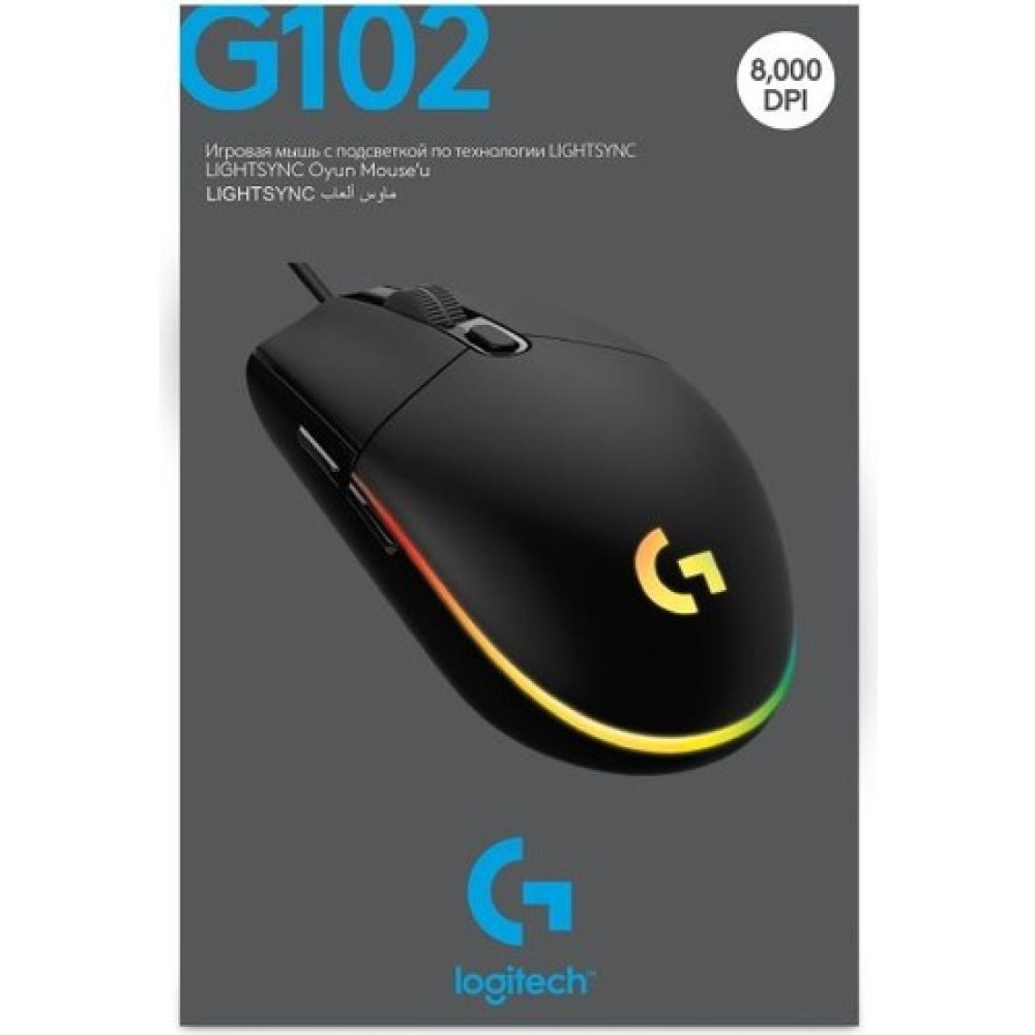 Logitech G102 Lightsync Kablolu Optik Oyuncu Mouse Siyah