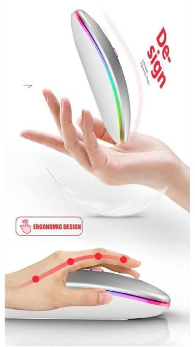 Apera BN28 Kablosuz Wireless Mouse Sessiz Tık Rgb Aydınlatmalı Şarj Edilebilir