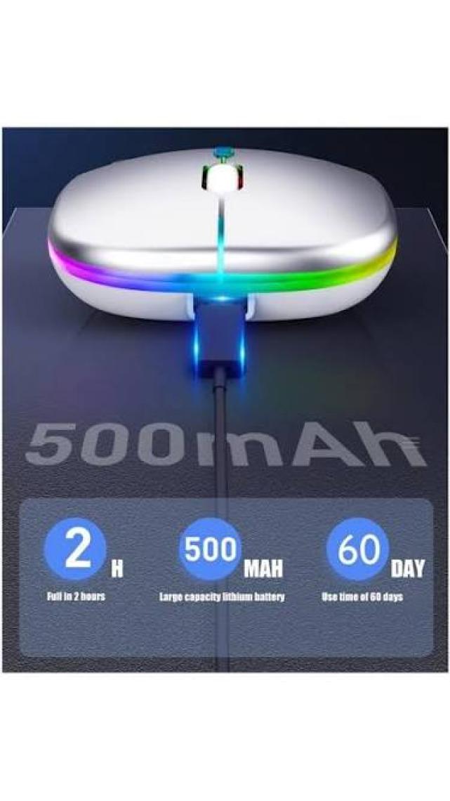Apera BN28 Kablosuz Wireless Mouse Sessiz Tık Rgb Aydınlatmalı Şarj Edilebilir
