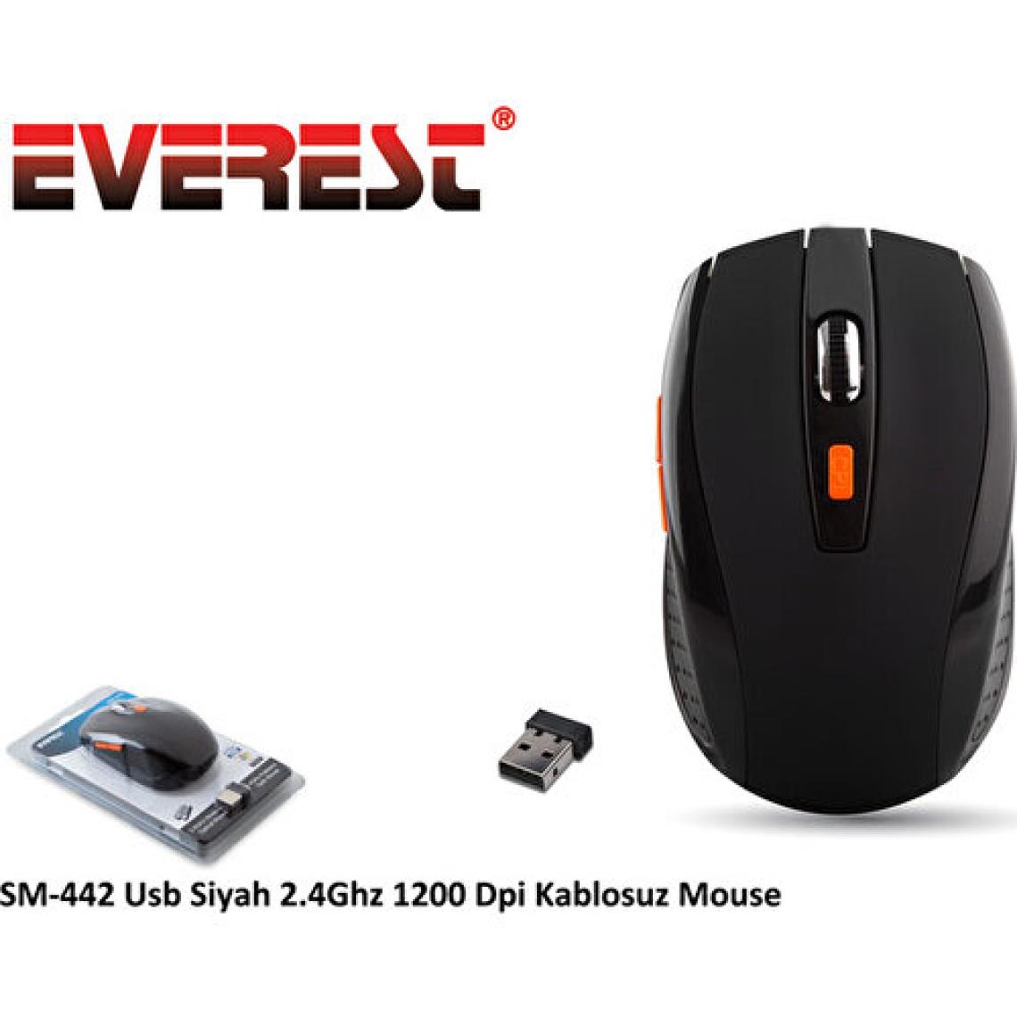 Everest SM-442 2.4Ghz Kablosuz Siyah Mouse
