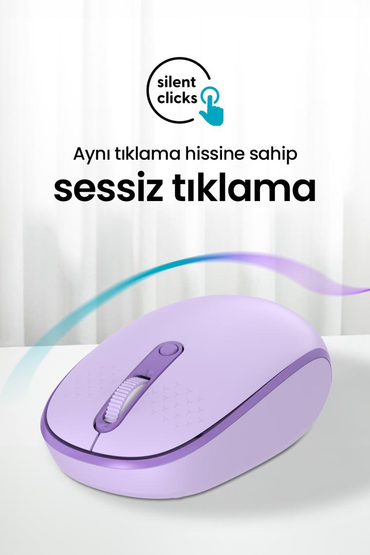 Daxi MX400 Prime Pro Sessiz Kablosuz Mouse Bluetooth ve 2.4ghz Wireless Bağlantı - Ayarlanabilir Dpı
