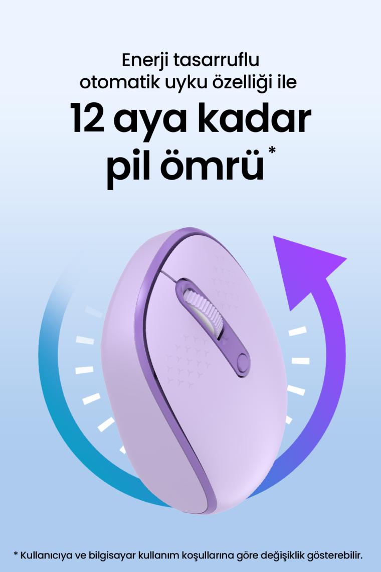 Daxi MX400 Prime Pro Sessiz Kablosuz Mouse Bluetooth ve 2.4ghz Wireless Bağlantı - Ayarlanabilir Dpı