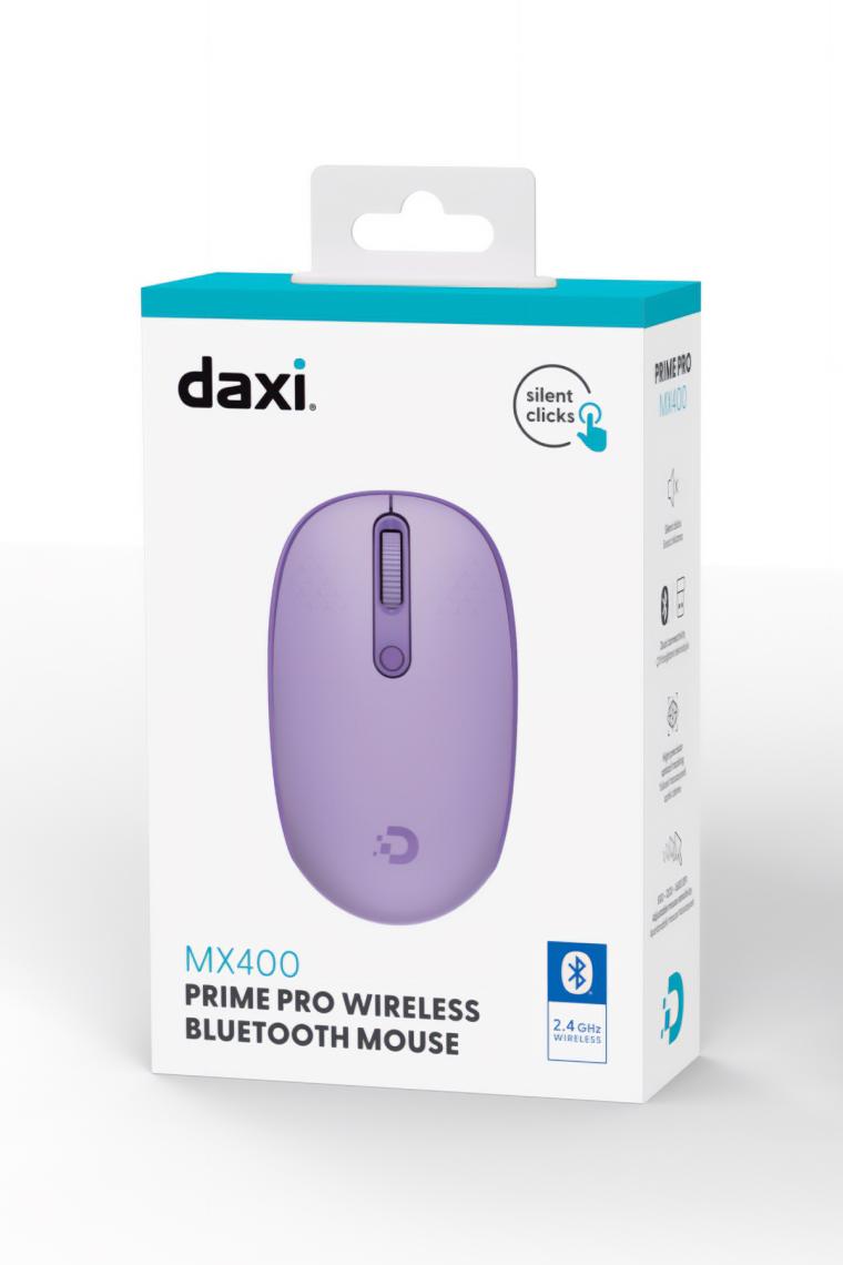 Daxi MX400 Prime Pro Sessiz Kablosuz Mouse Bluetooth ve 2.4ghz Wireless Bağlantı - Ayarlanabilir Dpı