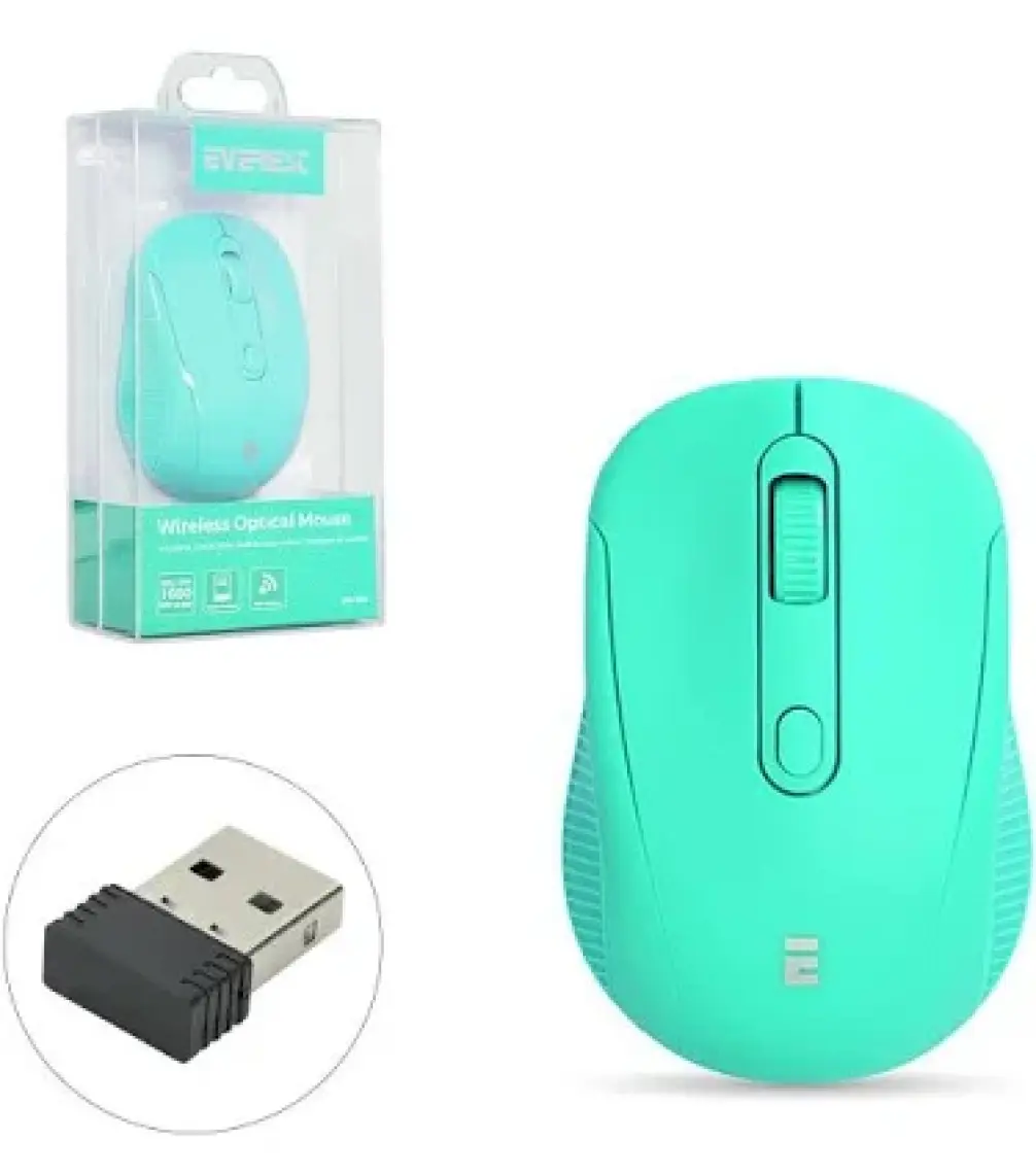 Metrashop SM-300 USB Yeşil 4d Optik Süper Sessiz Alkalin Pil Kablosuz Mouse