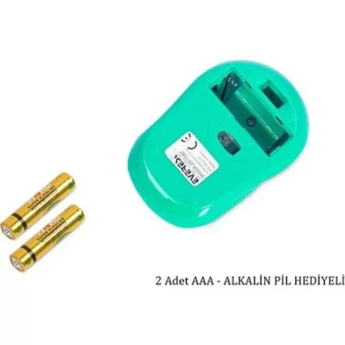 Metrashop SM-300 USB Yeşil 4d Optik Süper Sessiz Alkalin Pil Kablosuz Mouse