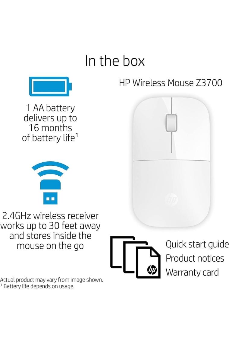 HP Z3700 Kablosuz Beyaz Mouse V0L80AA