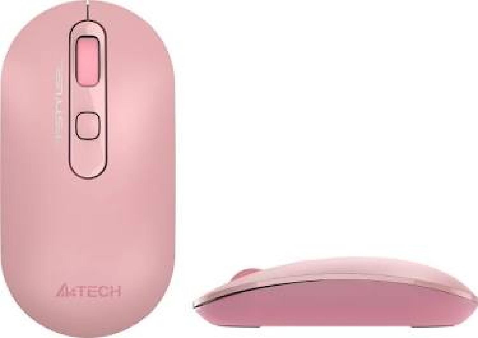 A4Tech FG20 Nano Alıcı Kablosuz Optik 2000DPI Enerji Korumalı Kompakt Mouse - Pembe