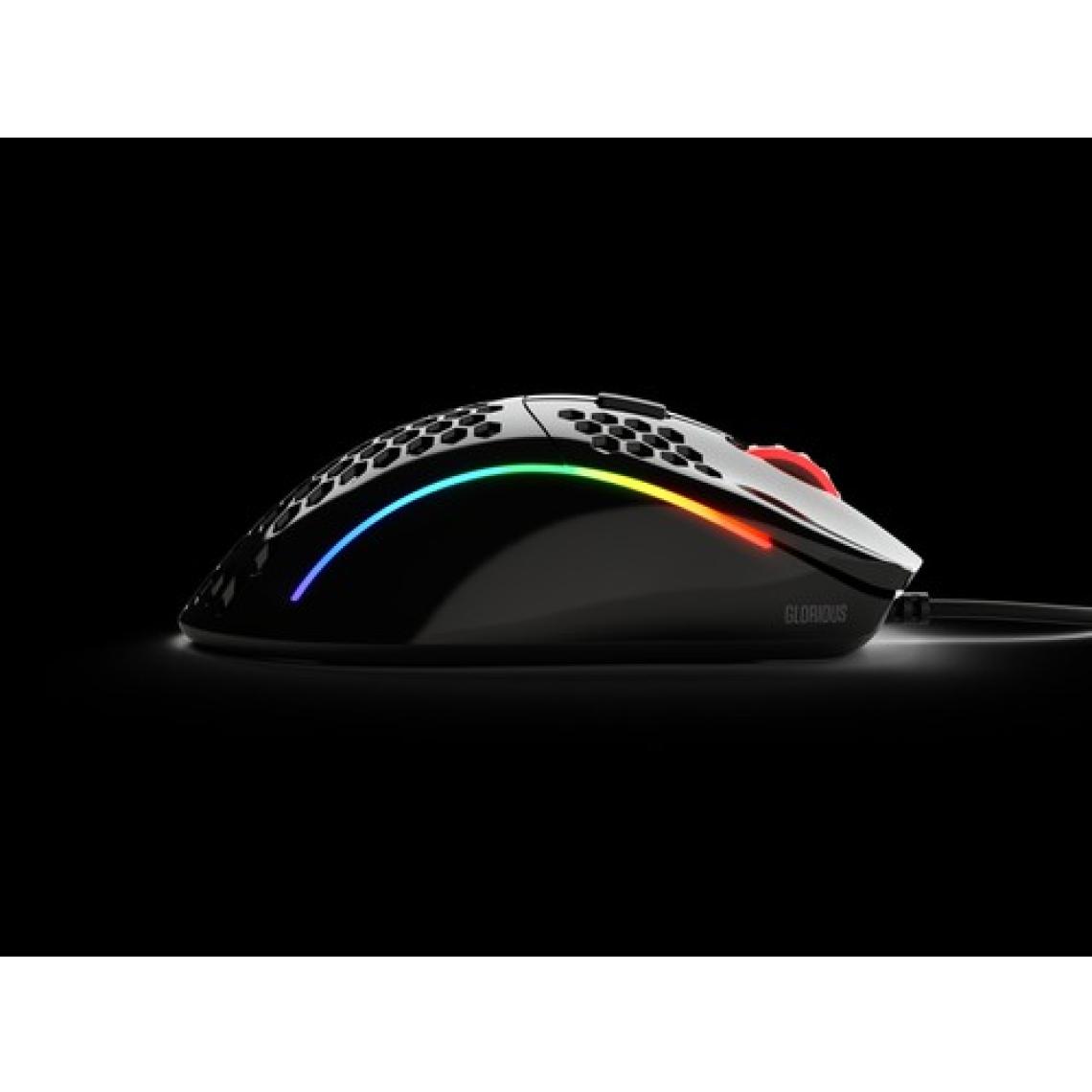 Glorious Model D GD-GBLACK Parlak Siyah RGB Ergonomik Optik Kablolu Oyuncu Mouse
