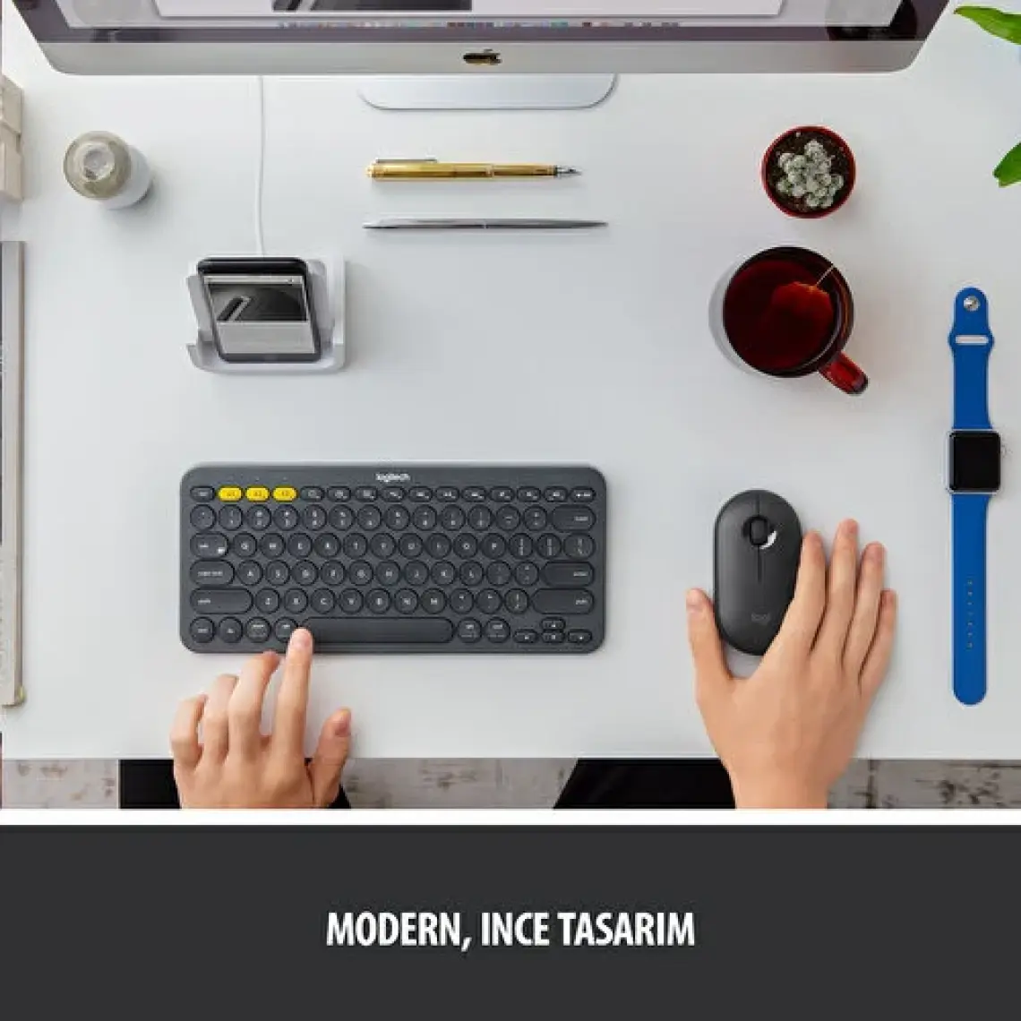 Logitech Pebble M350 910-005718 Bluetooth Optik Mouse Siyah