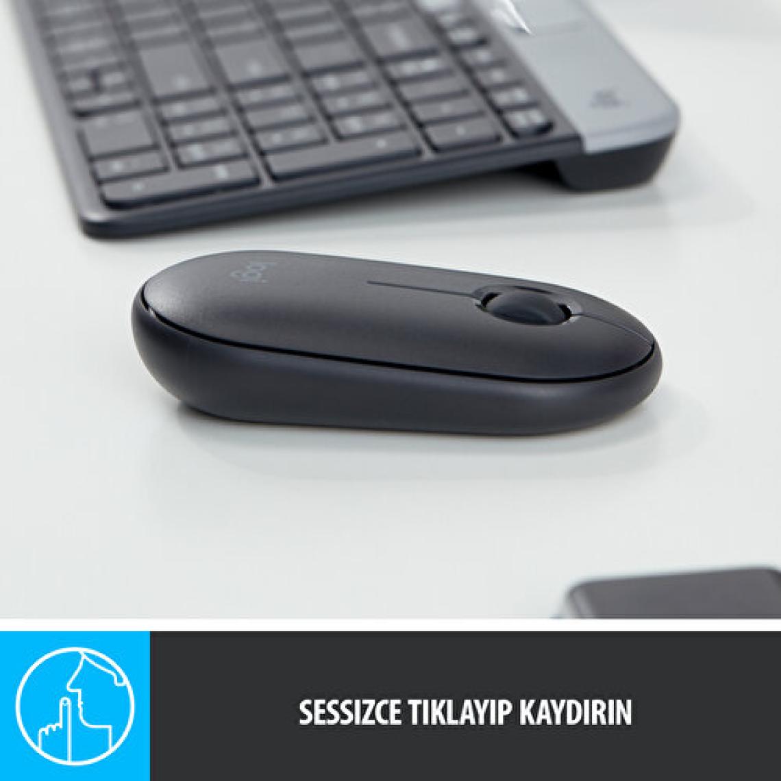 Logitech Pebble M350 910-005718 Bluetooth Optik Mouse Siyah