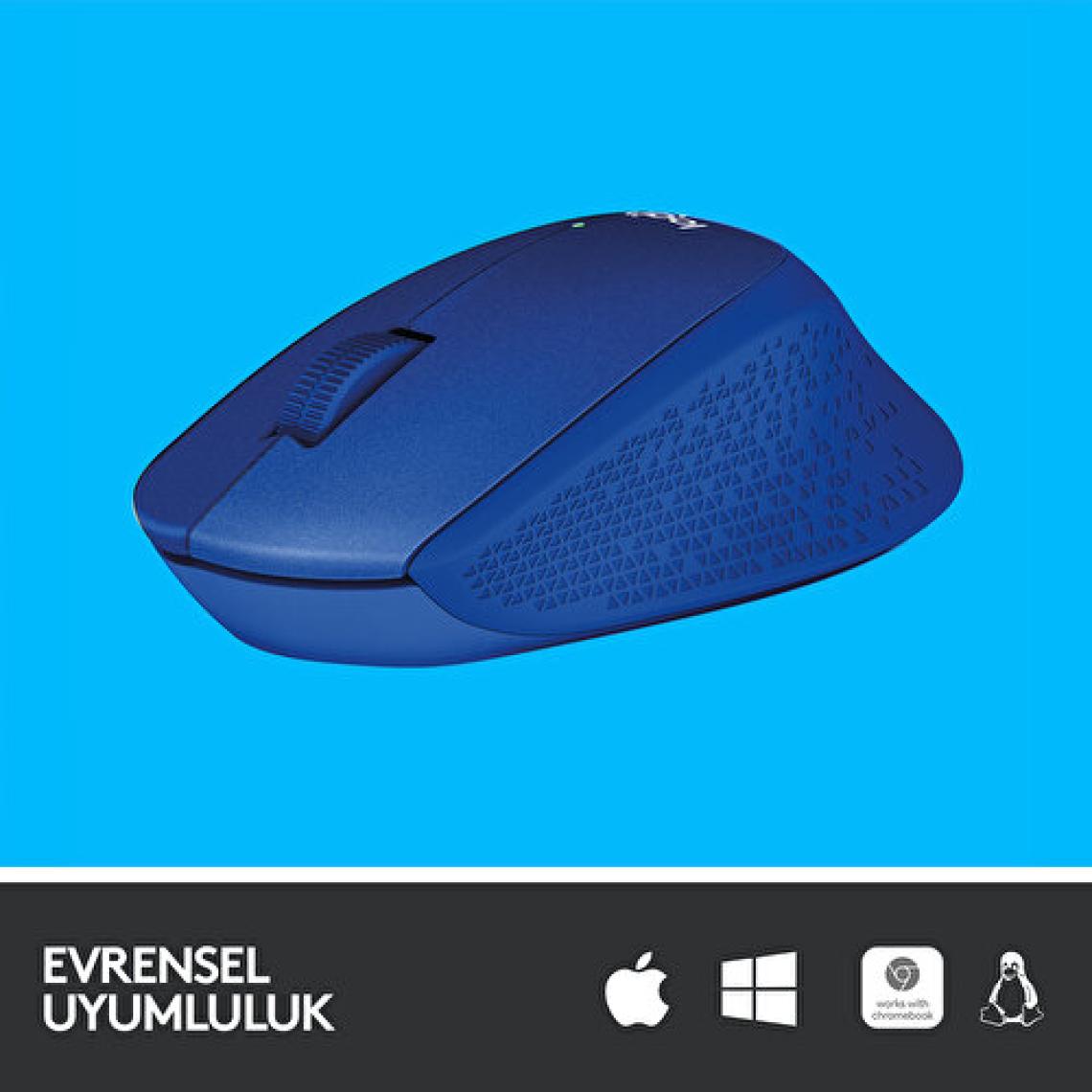 Logitech M330 Silent Plus 910-004910 Mavi Wireless Optik Mouse