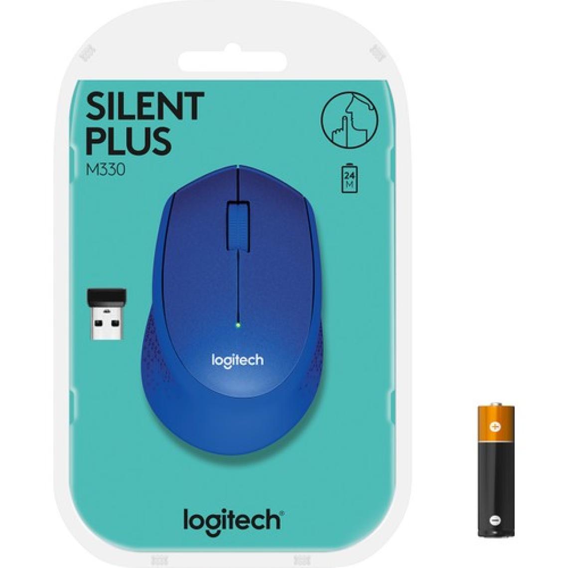 Logitech M330 Silent Plus 910-004910 Mavi Wireless Optik Mouse