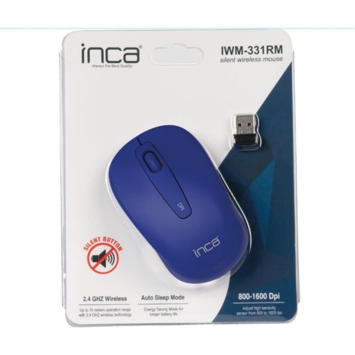 Inca IWM-331RM Silent Wireless Sessiz Mouse - Mavi