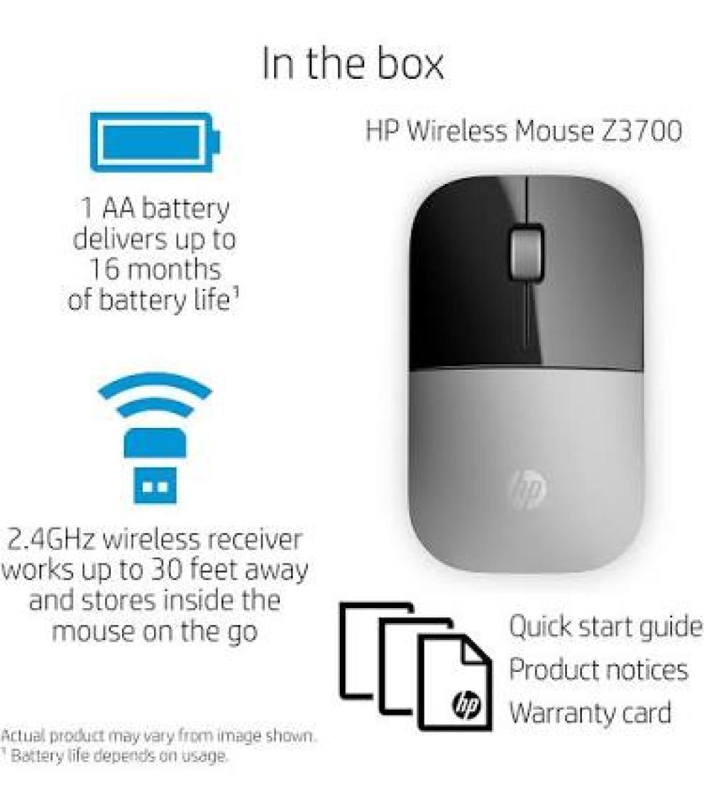 HP Z3700 Kablosuz Gümüş Mouse X7Q44AA