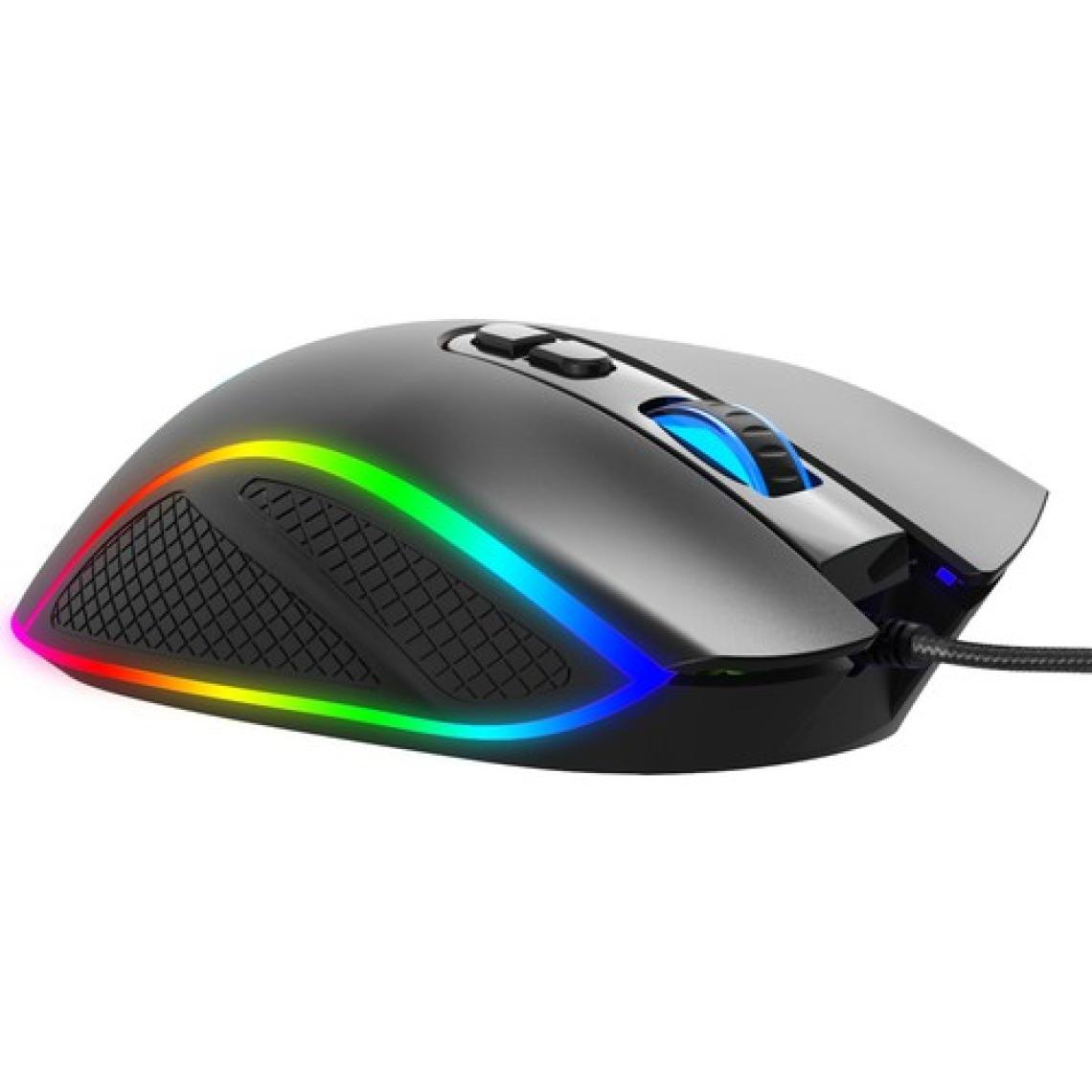 Claw's Nova V1 12800 Dpi Wide RGB Özel ABS Doku & Claw's Reflex Örgü Kablolu Ekstra Fire Butonlu Gaming Mouse - Siyah