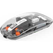 Wiwu Bluetooth Kablosuz Mouse Wiwu WM105 Crystal Rgb LED Işıklandırmalı Şeffaf Tasarım 2400 Dpi Gri