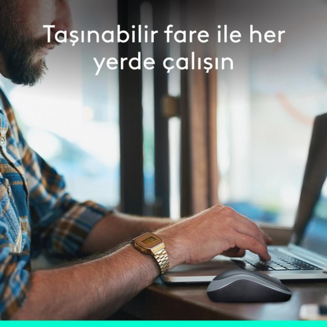 Logitech M185 USB Alıcılı Kompakt Kablosuz Mouse - Kırmızı