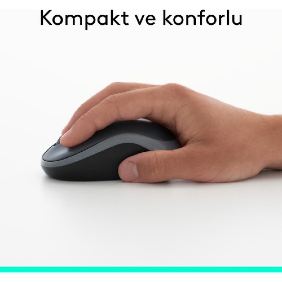 Logitech M185 USB Alıcılı Kompakt Kablosuz Mouse - Kırmızı