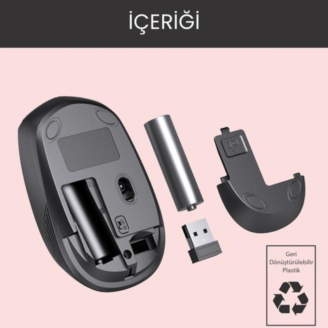 Lecoo WS202 Kablosuz 1200DPI 4 Tuşlu Optik Mouse Pembe
