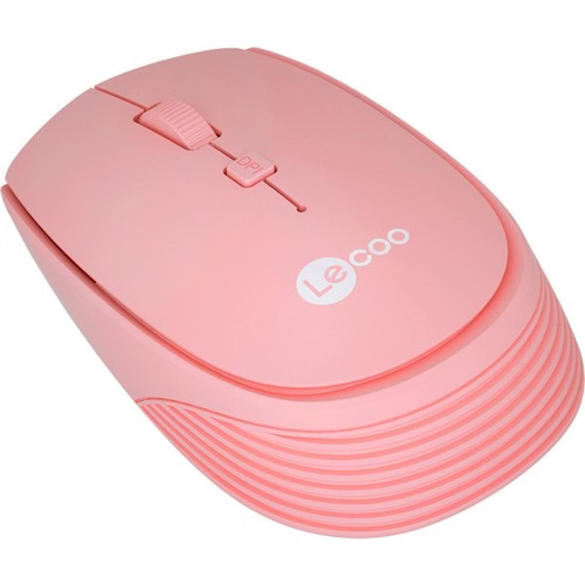 Lecoo WS202 Kablosuz 1200DPI 4 Tuşlu Optik Mouse Pembe