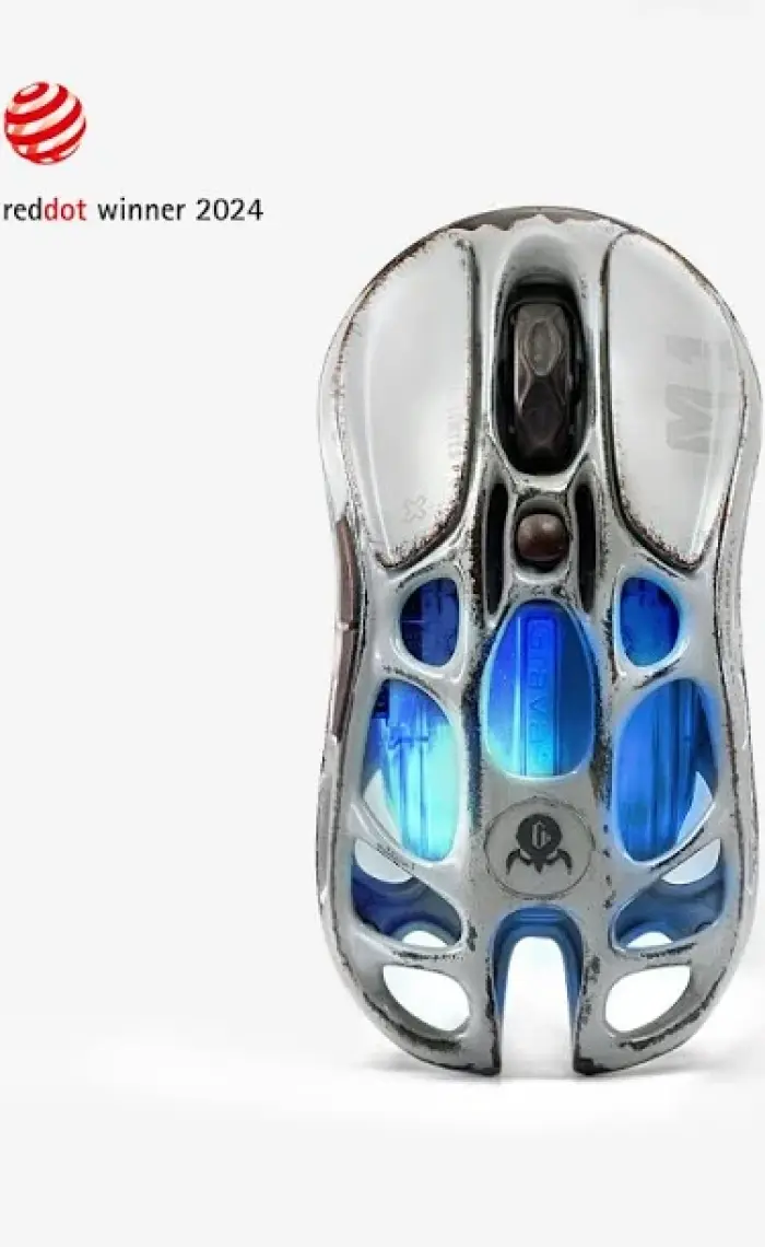 Mercury M1 Pro Kablosuz Oyun Faresi, Magnezyum Alaşımlı Mmo Oyun Faresi, 26.000 Dpı, 88G Hafif Oyuk Tasarım, 5 Programlanabilir Düğme, 5 Dinamik Lightsync Rgb Modu, Gunmetal Gri