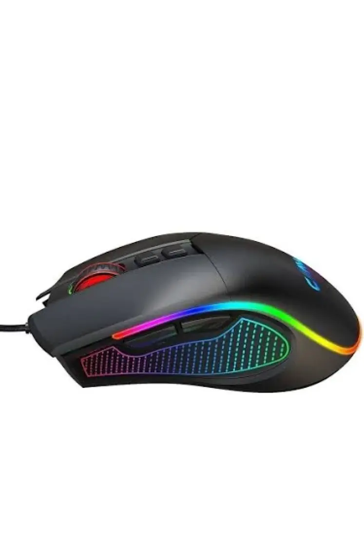 Claw's Crossfire V1 12800 Dpi Full Wide RGB Özel ABS Doku & Claw's Reflex Örgü Kablolu Gaming Mouse - Siyah