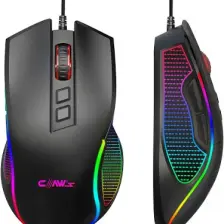 Claw's Crossfire V1 12800 Dpi Full Wide RGB Özel ABS Doku & Claw's Reflex Örgü Kablolu Gaming Mouse - Siyah